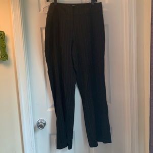 Black dress pants with pink pinstripe, size 14